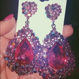 PINK drop down earrings!